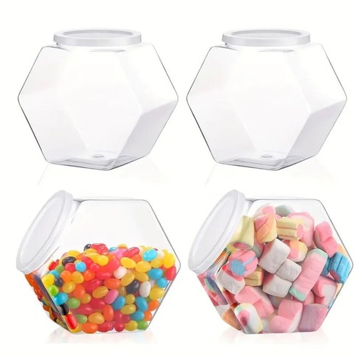 Hexagonal candy cookie jar - cookie,