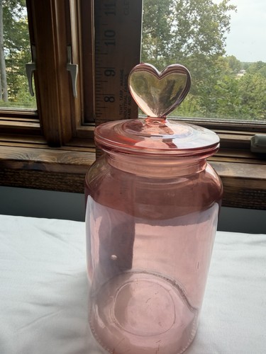 Glass candy jar with - jar, lid