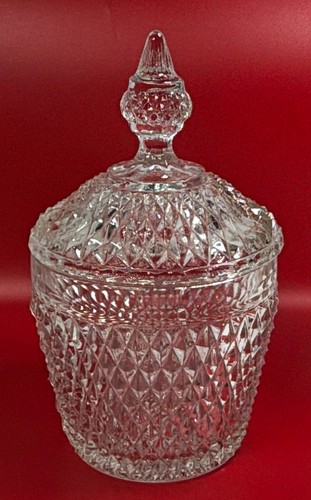 Clear pressed glass - clear, diamond