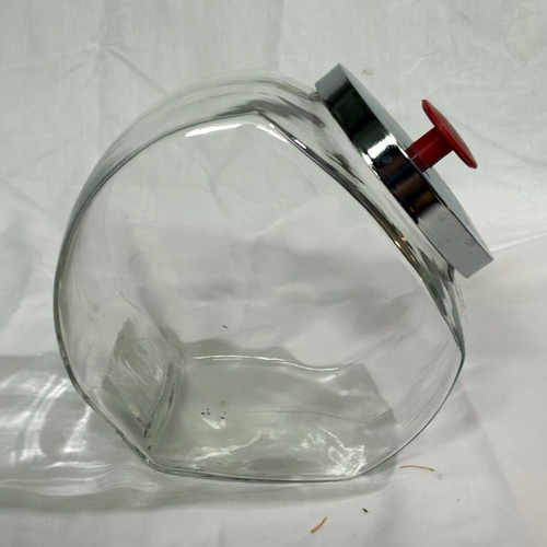 Clear square glass candy jar - clear,