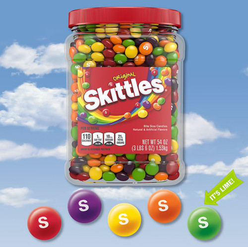 Skittles chewy candy bulk jar - chewy,