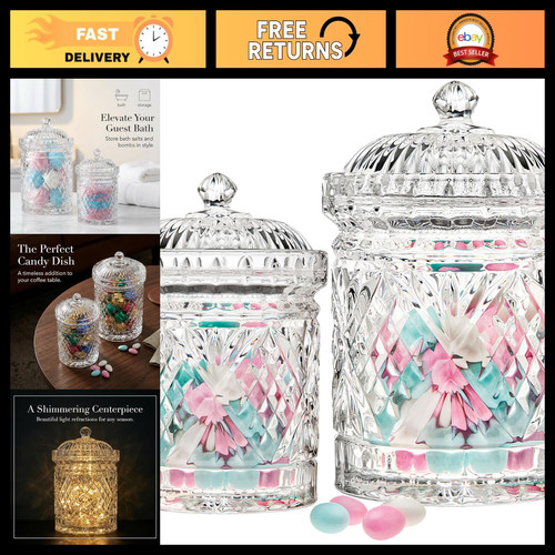 Elegant crystal glass canister - crystal,