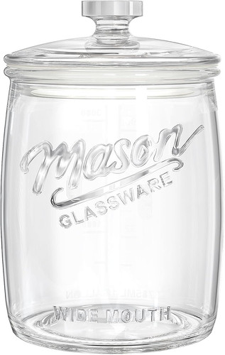 Gallon glass cookie jar - glass,