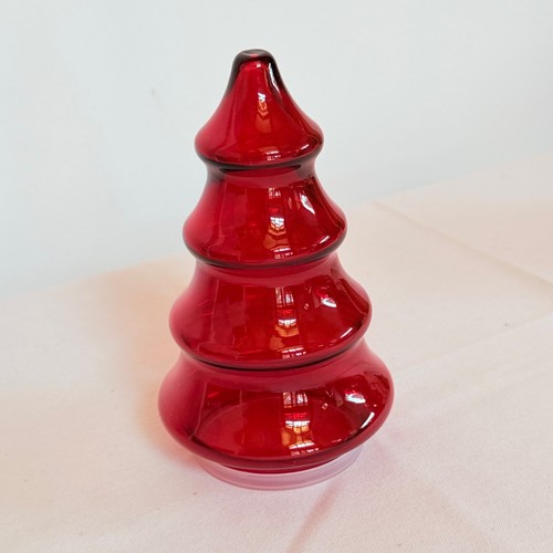 Ruby red glass christmas tree - ruby,