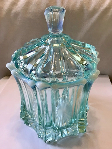 Vintage art glass blue - glass,