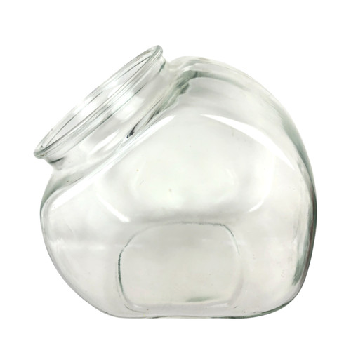 Vintage glass tilted penny - tilted,
