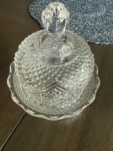 Vintage pressed glass - pressed, covered