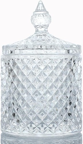 Clear glass candy dish - candy,