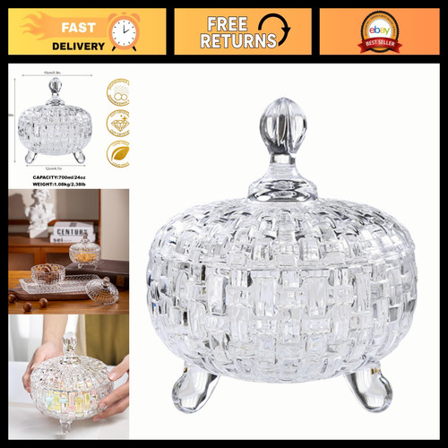 Large 24oz glass candy dish - large,