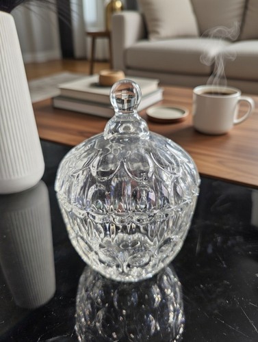 Glass sweet bowl sugar jar - sugar,