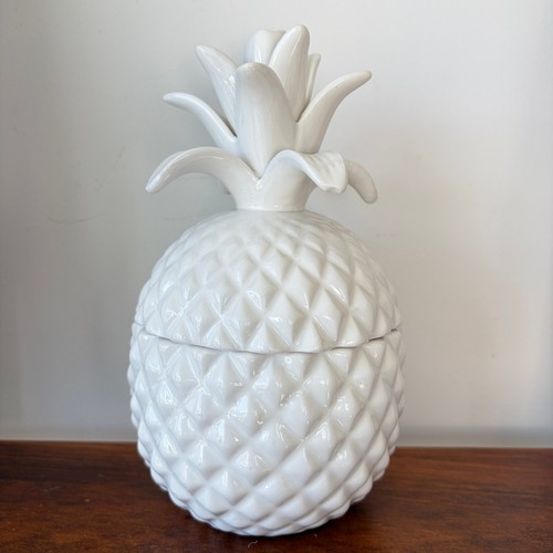 White ceramic pineapple - ceramic,