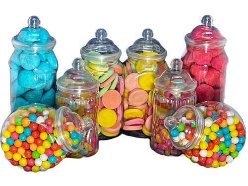 Mixed plastic sweet jars two - mixed,