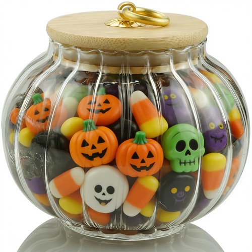 Halloween cookie candy jar - halloween,