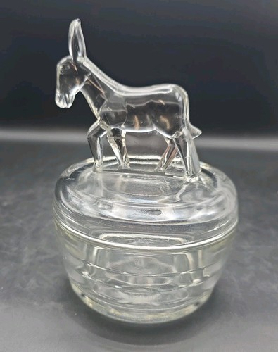 Jeannette glass donkey - glass, co