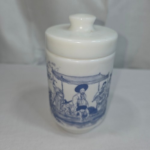 Vintage blue chinoiserie milk - vintage,