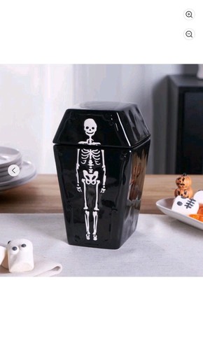 Ceramic coffin skeleton candy - coffin,