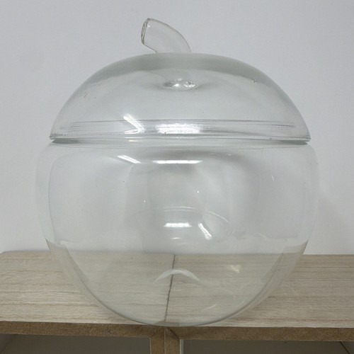 Unmarked clear glass round jar - glass,