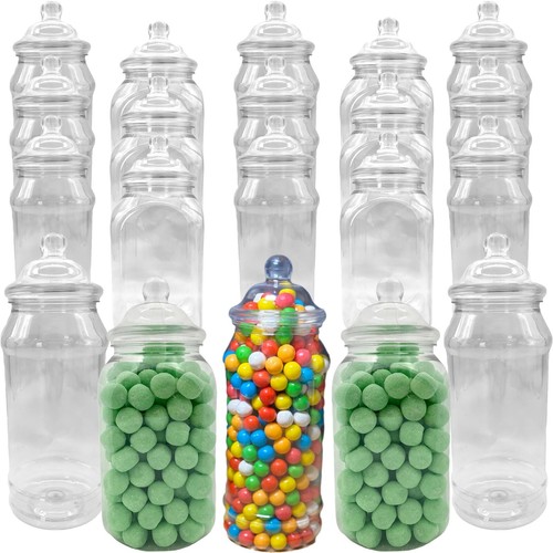 Plastic sweet storage jars - plastic, in