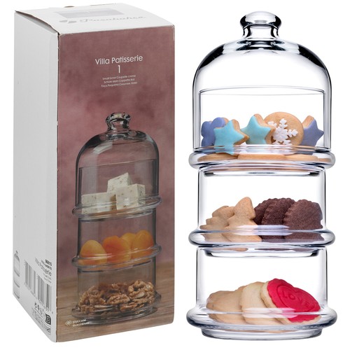 Pasabahce tier glass cookie - pasabahce,