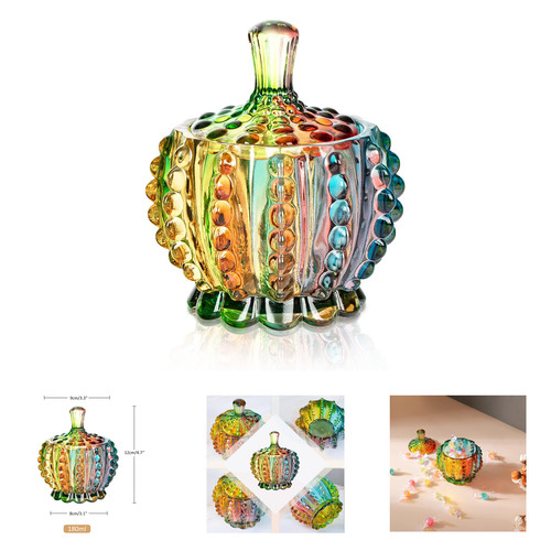 Colorful embossed glass - 6, oz