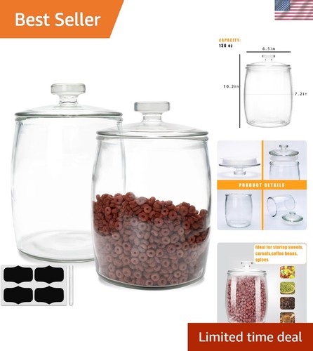 Glass jars cookie jar candy - glass,