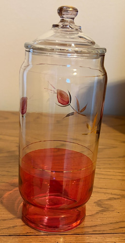 Cranberry clear lidded - cranberry,