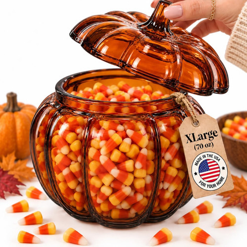 Orange glass pumpkin - 70,