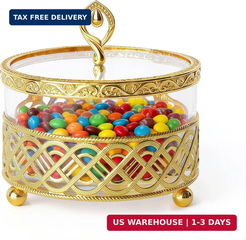 Decorative glass candy jar - decorative,