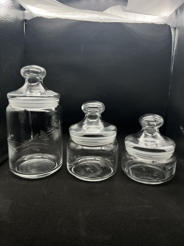 Set vintage clear glass - set, 3