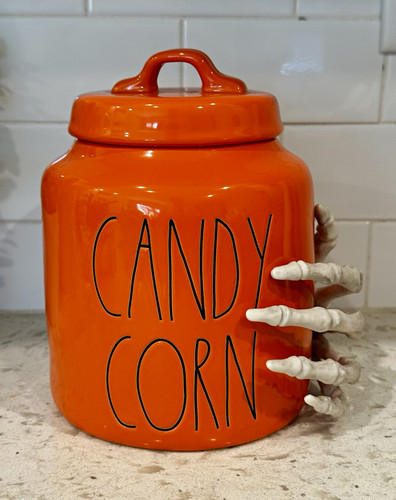 Ceramic candy corn jar - corn,