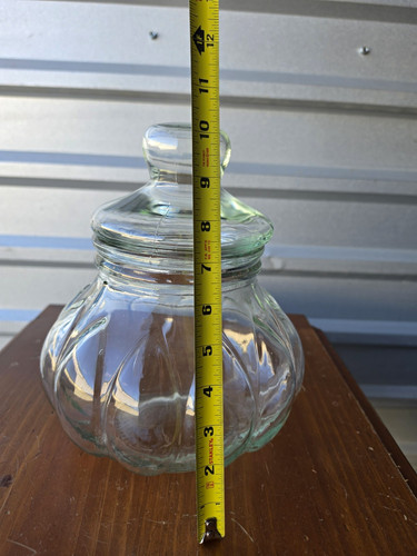 Clear glass candy jar - jar, with