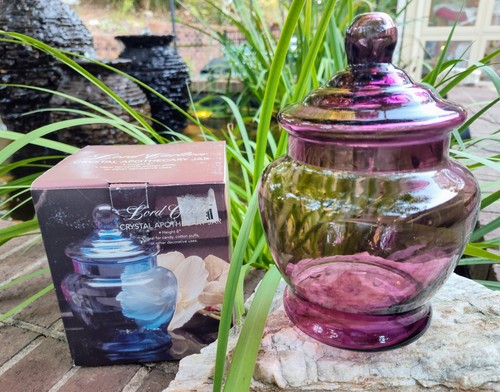 New purple glass apothecary - new,
