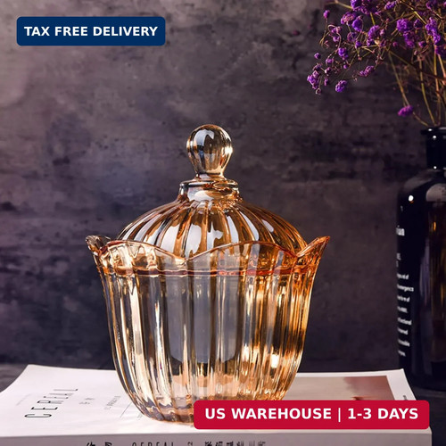 Large glass candy dish - glass,