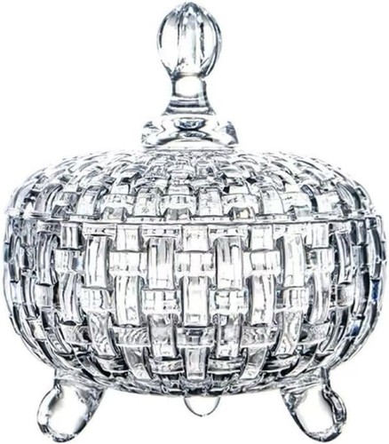 Candy jar with lid crystal - jar,