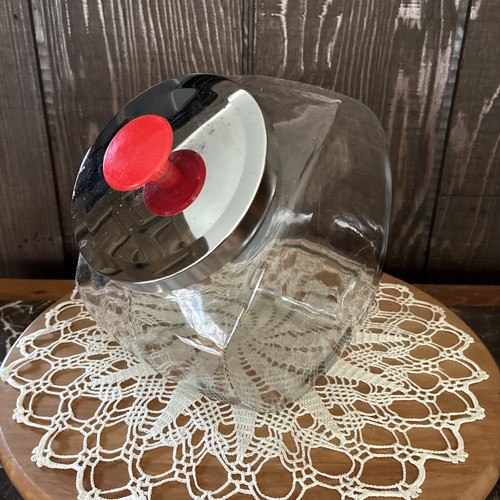 Vintage glass penny candy jar - vintage,