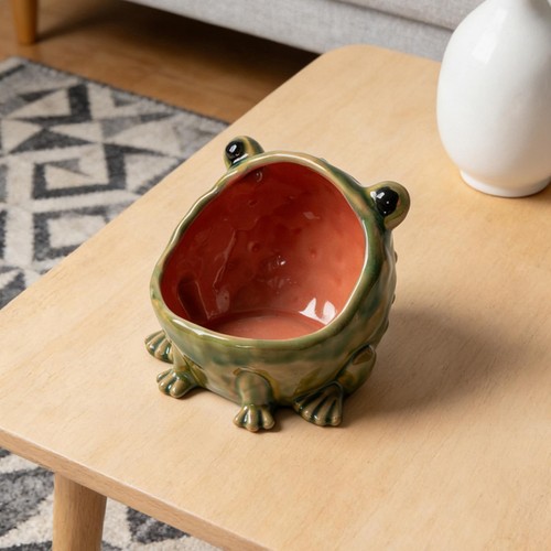 Ceramic frog candy jar big - ceramic,