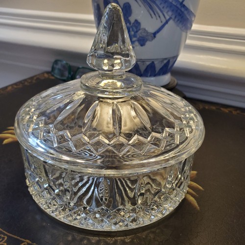 Vintage glass powder - glass, dish