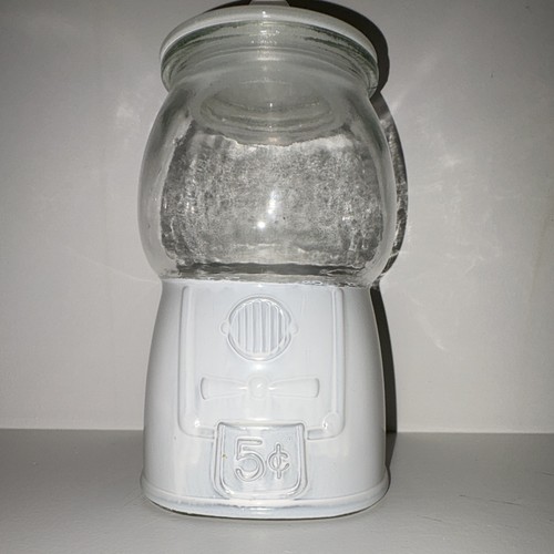 Clear glass round candy jar - clear,
