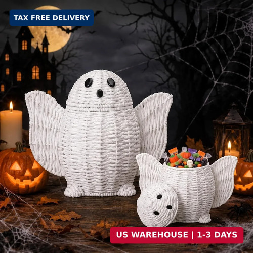Halloween ghost candy jar with - candy,