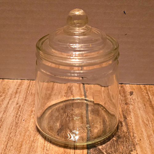 Clear glass candy jar - glass, with
