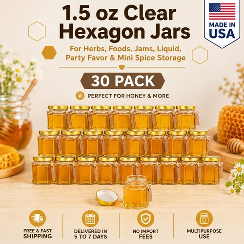 Clear hexagon glass - 1.5,