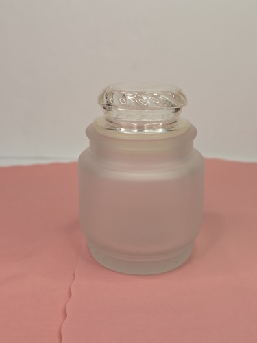 Frosted glass jar - frosted,
