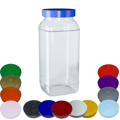 Large plastic storage jar food - storage,
