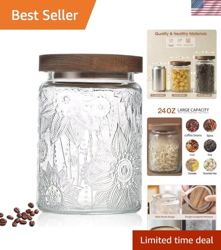 Vintage glass jar with lid - vintage,