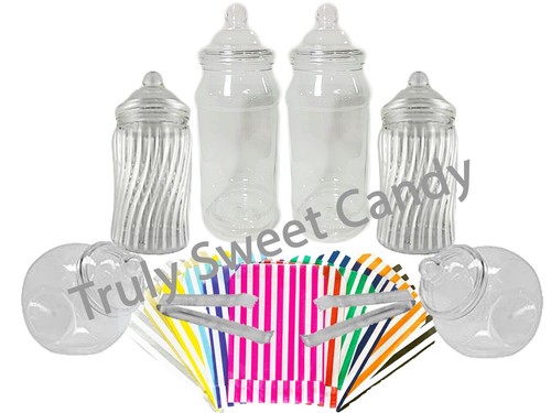 Retro plastic sweet jars 50 - plastic,