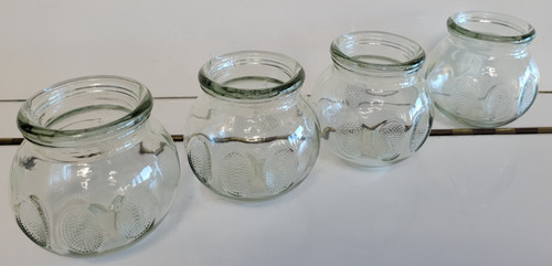 Clear glass round canisters - clear,