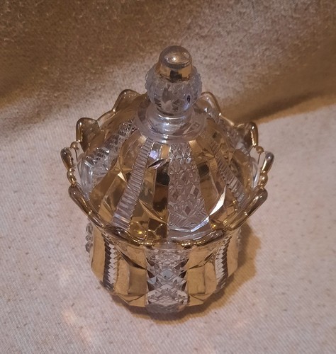 Vintage clear gold glass - clear,