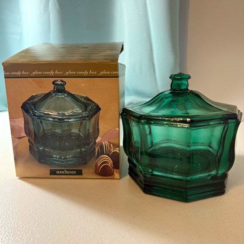 Hometrends green glass octagon - hometrends,