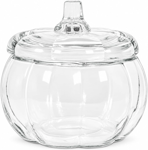 Glass pumpkin jar - pumpkin, with