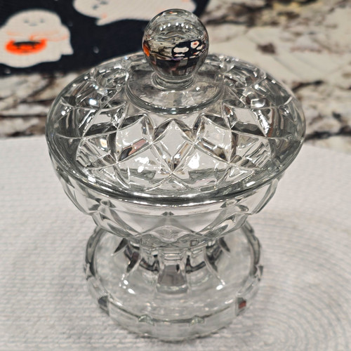 Vintage clear glass round - vintage,